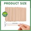 Wooden Wax Sticks Eyebrow Lip Nose Waxing Sticks Small Wax Spatulas Applicator Wood Craft Sticks for Hair Removal and Smooth Skin Spa and Home Usage view 3
