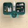 RUVOO Makeup Organizer Makeup Storage Cosmetic Organizer Bathroom Wall-Mounted Cosmetic Storage Box Skin Care Product Rack Makeup Organizer Skincare Organizer Cosmetic Storage(Green) view 3