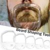 5PCS Transparent Beard Shaper Styling Tool Different Sizes Facial Hair Trimming Guide Grooming Shaper Hair Lineup Tool For Man Shaving Removal view 3