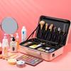 DKULMN Makeup Artist Bag Makeup Train Case,Travel Makeup Train Makeup Bag Organizer,Travel Organizer Portable, Portable Carrying Suitcase for Skin Care,White view 2