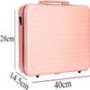 DKULMN Makeup Artist Bag Makeup Train Case,Travel Makeup Train Makeup Bag Organizer,Travel Organizer Portable, Portable Carrying Suitcase for Skin Care,White view 3
