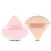 2 Pcs EVAOUXIU Triangle Powder Puff for Face Powder, Soft Plush Setting Powder Puff, Velour Cosmetic Foundation Blender Sponge Beauty Makeup Tools (Pink&Nude) view 1