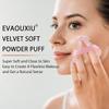 2 Pcs EVAOUXIU Triangle Powder Puff for Face Powder, Soft Plush Setting Powder Puff, Velour Cosmetic Foundation Blender Sponge Beauty Makeup Tools (Pink&Nude) view 3