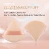 2 Pcs EVAOUXIU Triangle Powder Puff for Face Powder, Soft Plush Setting Powder Puff, Velour Cosmetic Foundation Blender Sponge Beauty Makeup Tools (Nude) view 4