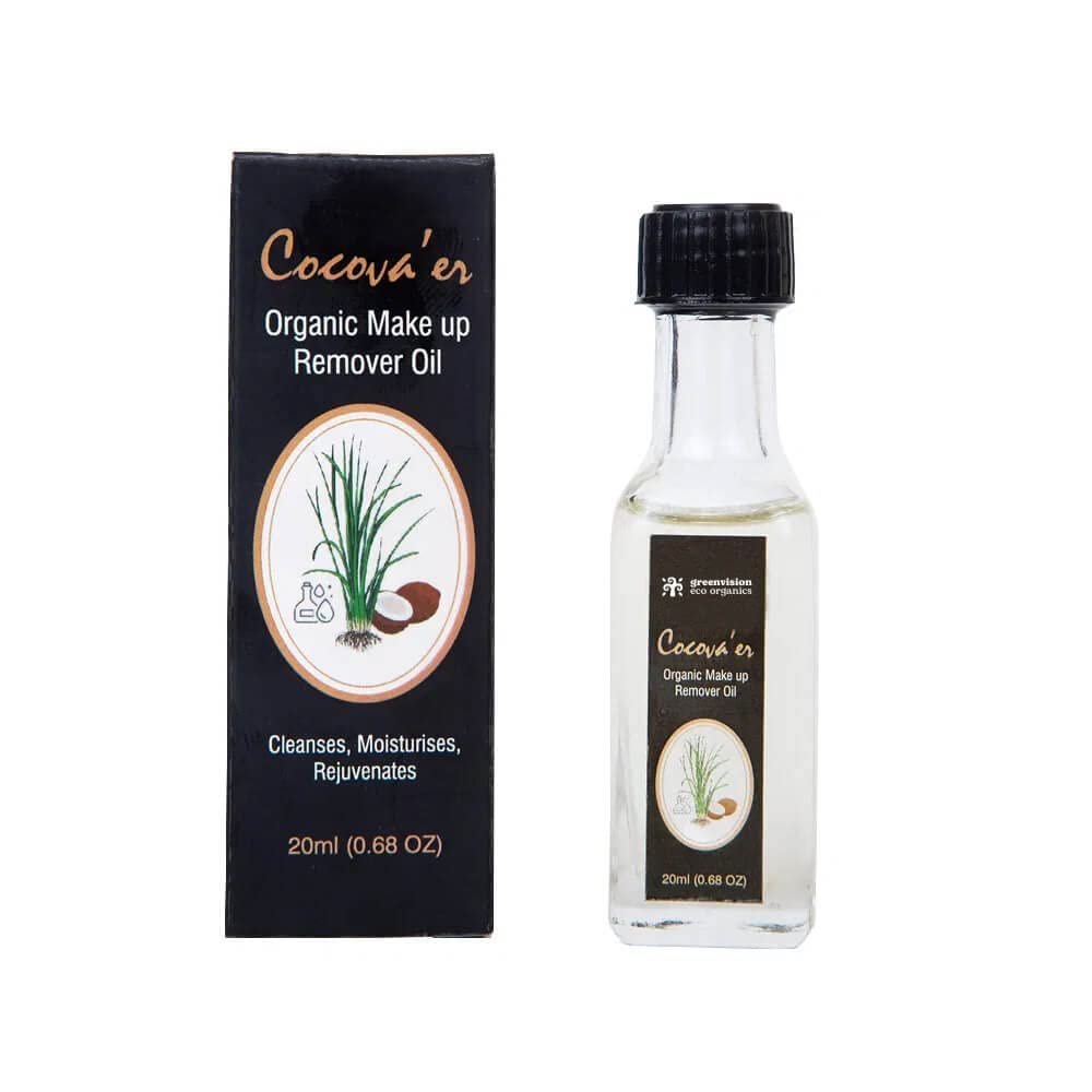 Greenvision Eco Organics Cocova'er Organic Make up Remover Oil 2.02 Fl Oz - (Vetiver Blend) Set of 3
