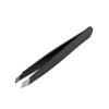 Matte Covered Stainless Steel Expert Black Tweezer Slant Tip 3.5'' inch view 1
