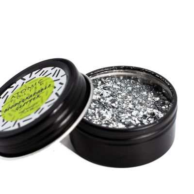 Biodegradable Glitter (2 Oz Tin, Fine Silver Mix)