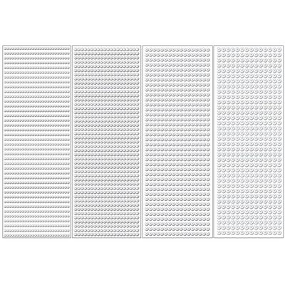 1799 Pcs 4 Sheets Pearl Rhinestone Stickers 3/4/5/6 mm Self Adhesive Rhinestones Gems for Face Eyes Makeup Hair Body (White_pearl-3/4/5/6mm)