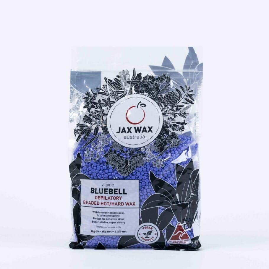 JAX WAX AUSTRALIA Hard Wax Alpine Bluebell 2.2lbs - Recommended for all areas + Easy to Apply - Lavender Fragrance