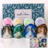 Gemstone Soap & Bath Bomb Set- Relaxing Spa Gift for women- Mothers day gift set- 4 Decorative scented Rock Soap with Crystals and 4 Fizzy Bath Bomb- with Natural Ingredients & Essential Oil view 1
