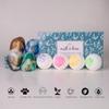 Gemstone Soap & Bath Bomb Set- Relaxing Spa Gift for women- Mothers day gift set- 4 Decorative scented Rock Soap with Crystals and 4 Fizzy Bath Bomb- with Natural Ingredients & Essential Oil view 2
