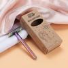 PINK REX Women's Double Edge Safety Razor Eco-Friendly Includes 10 Razor Blades (Rainbow Chrome) view 3