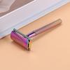 PINK REX Women's Double Edge Safety Razor Eco-Friendly Includes 10 Razor Blades (Rainbow Chrome) view 4