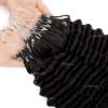 22inch Microloop hair extensions real human hair Deep Wave 1Bundle 100g/Bundle 100Strands Natural Black Micro links hair extensions for black women 1g/strand Wavy Curly Loop Micro Ring Extensions view 3