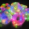 20Pcs Light Up Scrunchies with 12Pcs Satin Hair Ties, LED Hair Scrunchie for Women & Girls, Glow in the Dark Party Supplies Valentine's Day Party Favor Festival Rave Accessories for Neon Glow Party view 4