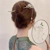 2PCS Hair Chopsticks, Hair Stick Butterfly Pearl Hair Pins Vintage Chignon Hair Accessories Headwear with Tassel 031 view 3