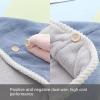 MUZIZY 2 Pc Microfiber Hair Towel, Hair Towels for Women with Button, Super Absorbent Quick Dry Hair Turban, for Drying Curly Long Thick Hair. view 2