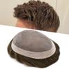 Toupee for Men Hair Replacement Systems Mono Lace Center with Poly Coating Around Real Human Hair Piece Durable NPU Monofilament Wig Mens Toupee Hair Unit (7"X9", 5# Medium Light Brown-120% Medium Light to Medium Density) view 1
