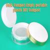 AKOAK 1 Pack Capacity 20ml / 0.67oz Reusable Plastic Loose Powder Empty Box, DIY Makeup Compact, Sponge Puff, Elastic Mesh Sieve with Clamshell Golden Edge Screw Lid view 4