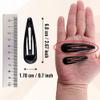 Cptots Metal Snap Hair Clips Water Drop No Slip Hair Barrettes for Women Large Hair Clips For Thick And Thin Fine Hair,Black Brown Beige,2.67 x 0.7 Inches,12 PCS view 3