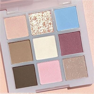 Lovelycat Makeup Red Eyeshadow Palette - 9 Color Gift Kit (Blue) with Matte & Shimmer Eye Shadow Sticks, Long Lasting, All Skin Blendable