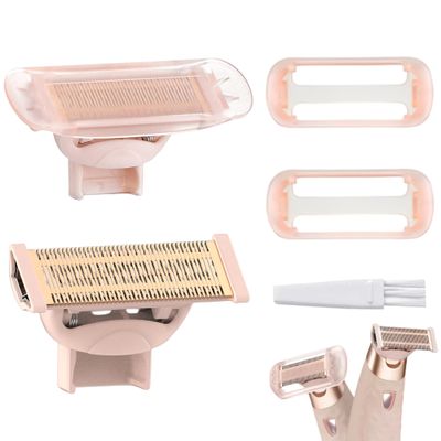 Razor Replacement Heads Compatible with Flawless Nu Razor,Body Replacement Heads for Finishing Touch Flawless Razor for Women,Hair Remover Replacement Head with Covers,Rose Gold Pack of 2.
