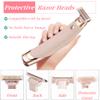 Razor Replacement Heads Compatible with Flawless Nu Razor,Body Replacement Heads for Finishing Touch Flawless Razor for Women,Hair Remover Replacement Head with Covers,Rose Gold Pack of 2. view 3