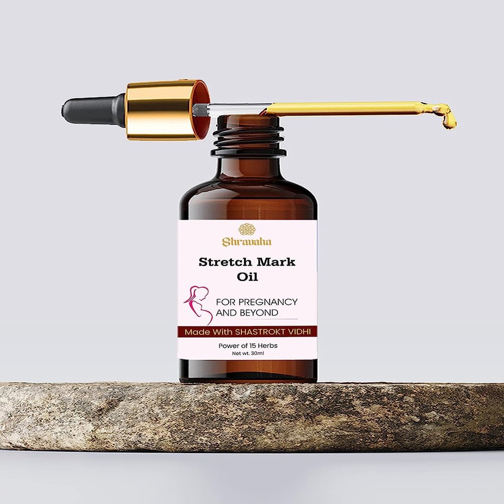 Verem Stretch Marks Ayurvedic Oil With Powerful Ingredients- 100% Ayurvedic, Increases Skin Elasticity, 30 Ml