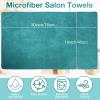 Newwiee 72 Pack Microfiber Bleach Proof Towels Bulk for Salon 18 x 30 Inch Dry Lint Free Hair Drying Hand Towels for Hair, Gym, Bath, Spa, Shaving, Barber(Green) view 2