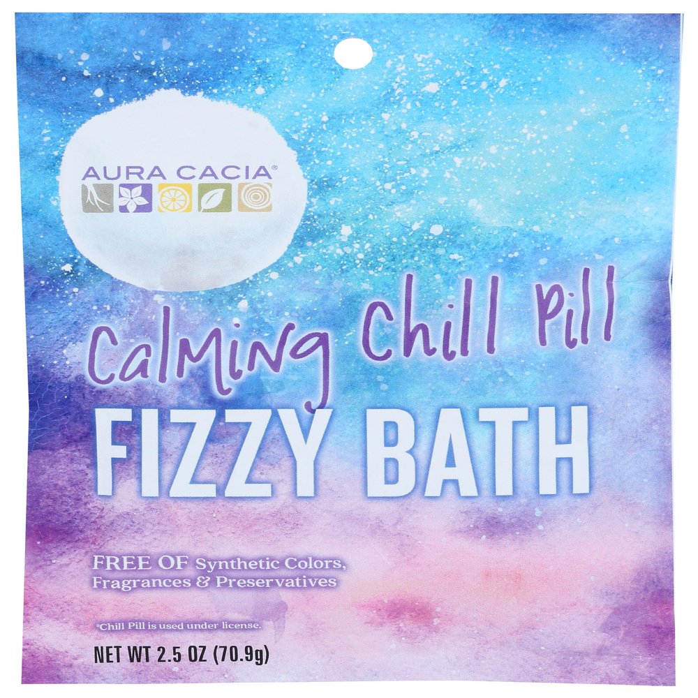 Aura Cacia Calming Chill Pill Fizzy Bath, Preservatives Free, 2.5 Ounces (Pack Of 6)