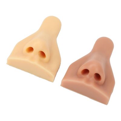 2pcs 3D Nose Model, Soft Silicone Nose Model, Flexible Model Body Part Displays High Simulation Nose Model Body Part Displays for Piercing Practice, Jewelry Display Teaching Tool