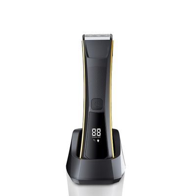 Self-Cut System Electric Pubic Hair Trimmer for Men - Waterproof - Skin Friendly Shaver for Personal Grooming - Built-in LED Light, Rechargeable, Travel-Ready Design