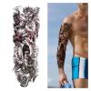 2 Sheets Men Women Waterproof Temporary Tattoo Stickers Totem Geometric Full Arm Tattoos (Color : TQB-190, Size : A) view 2