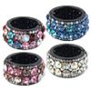AUEAR, 4 Pack Rhinestone Hair Ponytail Holder Crystal Cuff Elastic Tie Band for Women (Style B) view 1