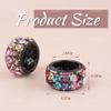 AUEAR, 4 Pack Rhinestone Hair Ponytail Holder Crystal Cuff Elastic Tie Band for Women (Style B) view 2
