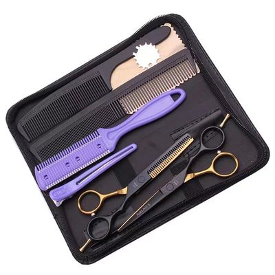 Professional Hair Cutting Scissors Sets Hair Cutting Scissors Kit Professional Stainless Steel Hairdressing Scissors Set Hair Thinning Shears Straight Shears Tools Gifts for Mom Dad and Friends