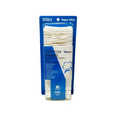 Degasa Premium Cotton Paper Swabs for Beauty and Household Tasks Original Cotton Swab Made With 100% Cotton 500 Count.