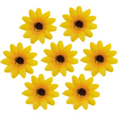 AUEAR, 12 Pack Sunflower Alligator Clips, 1.8 inch Flower Duckbill Hair Barrettes for Women Girls Beach Summer Party