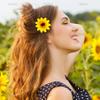 AUEAR, 12 Pack Sunflower Alligator Clips, 1.8 inch Flower Duckbill Hair Barrettes for Women Girls Beach Summer Party view 4