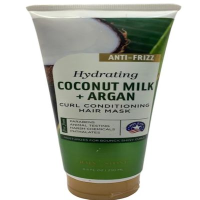 ANTI- FRIZZ Hydrating coconut milk + Argan Curl Conditioning Hair Mask