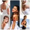 21-Sheet Floral Temporary Tattoos - Bright 3D Peony & Rose Designs - Waterproof Body Art for Women & Girls - Sexy Fake Tattoo Stickers view 3