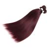 REMY HAIR Straight Human Hair Bundles 99J Burgundy Bundles 1 Bundle 16 18 20 Inches 100% Human Hair view 1