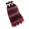 REMY HAIR Straight Human Hair Bundles 99J Burgundy Bundles 1 Bundle 16 18 20 Inches 100% Human Hair view 4