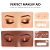 Laokiiy 2Pcs Makeup Practice Face Board, 3D Reusable Silicone Makeup Mannequin Face, Perfect Aid for Beginners and Professionals (Black+White) view 2