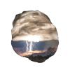 Lightning Dark Cloud Print Women Shower Cap Bath Caps Waterproof Reusable With Elastic Band For All Hair Protection Shower Hat view 2