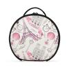 ALAZA Retro Eiffel Tower Foral Travel Portable Cosmetic Bag Large Capacity Travel Makeup Case Organizer view 1