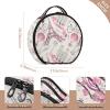 ALAZA Retro Eiffel Tower Foral Travel Portable Cosmetic Bag Large Capacity Travel Makeup Case Organizer view 3