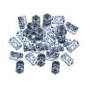 100x Braids Hair Rings Dreadlock Beads Braiding Hair Decoration Clips Dirty Braid Hair Buckles for Party, Silver view 1