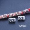 100x Braids Hair Rings Dreadlock Beads Braiding Hair Decoration Clips Dirty Braid Hair Buckles for Party, Silver view 2