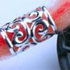 100x Braids Hair Rings Dreadlock Beads Braiding Hair Decoration Clips Dirty Braid Hair Buckles for Party, Silver view 4